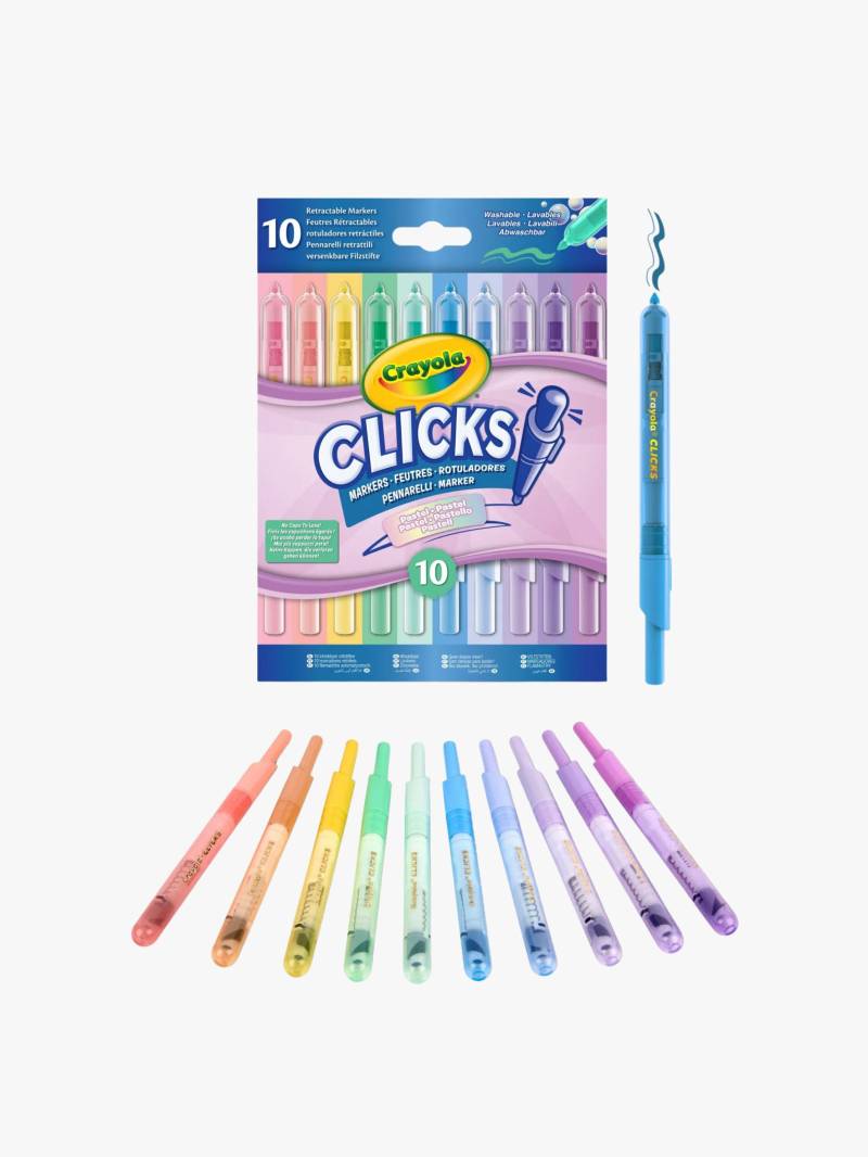 Crayola Clicks Einziehbare Filzstifte 10er-Pack, Pastell Crayola Clicks Einziehbare Filzstifte 10er-Pack, Pastell von Crayola