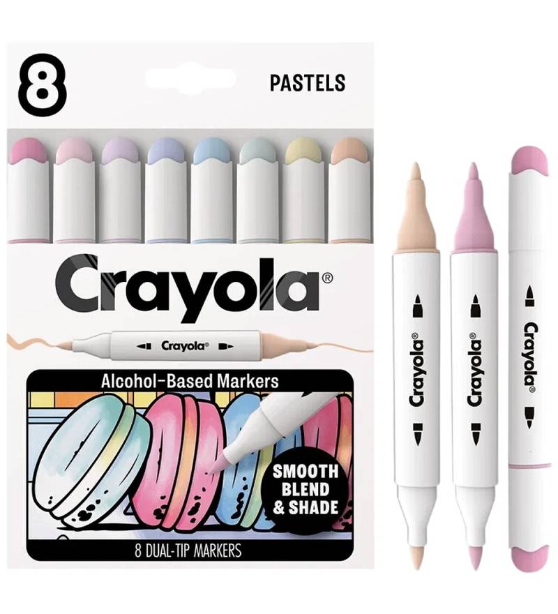 Crayola Farbtuschen - 8er-Pack - Art Marker - Pastellkreiden - Crayola - One Size - Filzstifte von Crayola