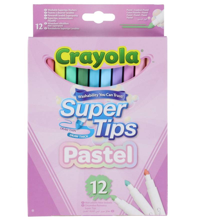 Crayola Filzstifte - 12 st. - Super Tipps - Pastel - Crayola - One Size - Filzstifte Crayola Filzstifte - 12 st. - Super Tipps - Pastel - Crayola - One Size - Filzstifte von Crayola