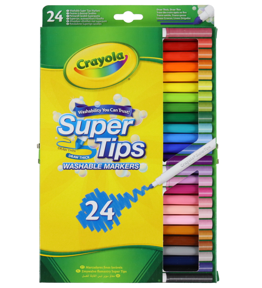 Crayola Filzstifte - 24 st. - Super Tipps - Mehrfarbig - Crayola - One Size - Filzstifte von Crayola