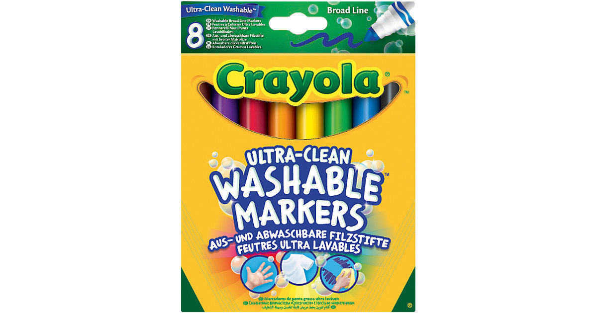 Filzstifte Ultra Clean, 8 Farben Filzstifte Ultra Clean, 8 Farben von Crayola