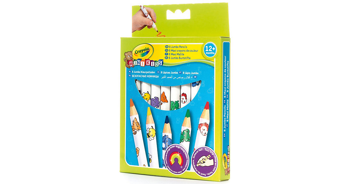 MINI KIDS Jumbo Farbstifte MINI KIDS, 8 Farben MINI KIDS Jumbo Farbstifte MINI KIDS, 8 Farben von Crayola