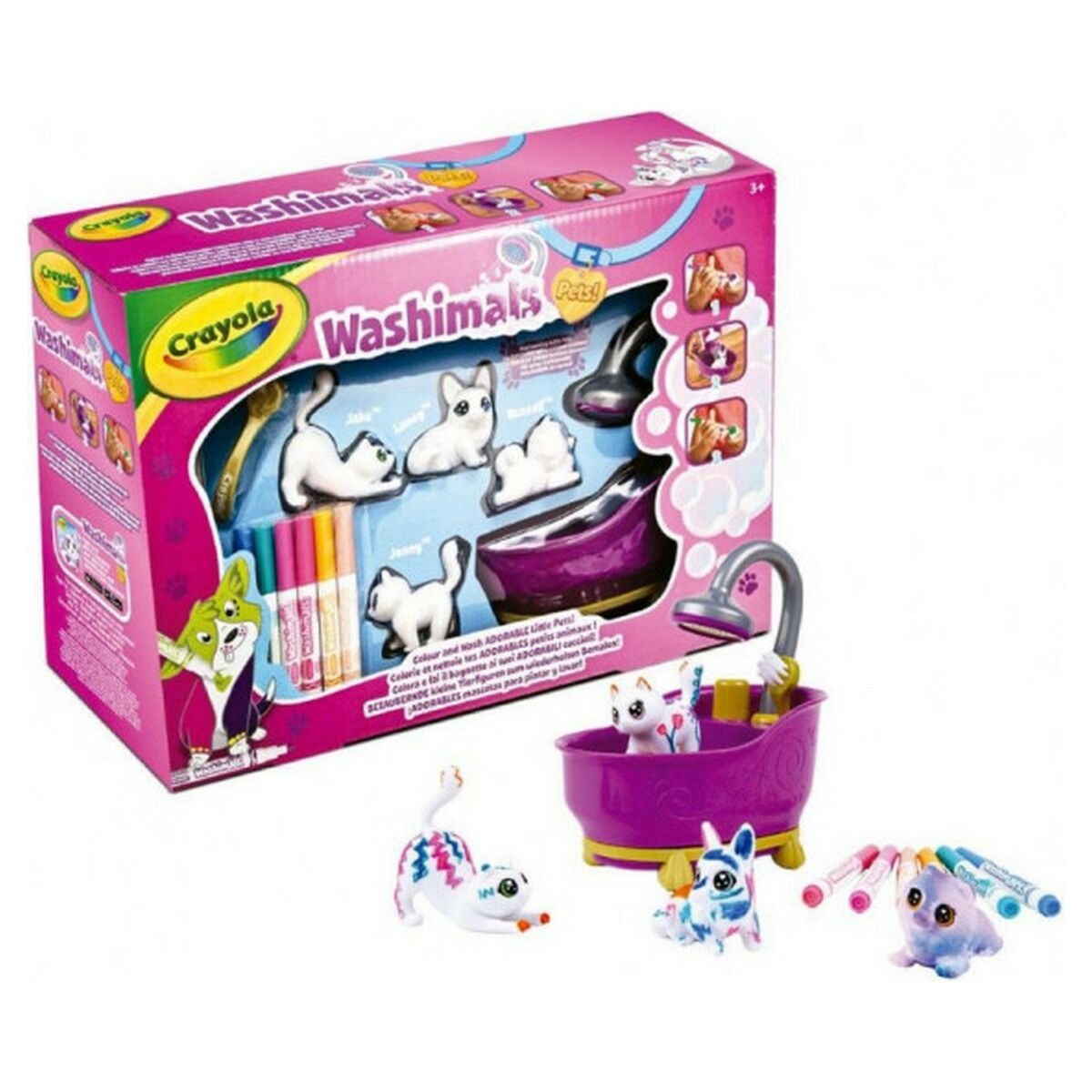 Playset Washimals Pets Crayola 74-7453 Badewanne 6 Stücke von Crayola