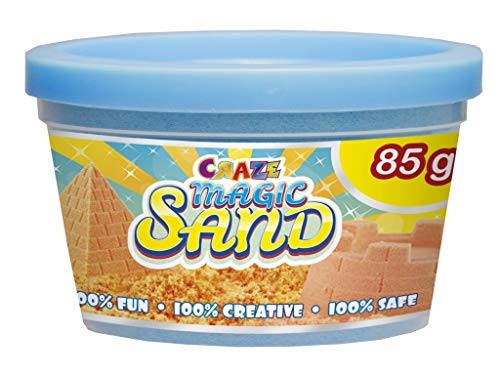 CRAZE MAGIC SAND Starter Dose | Magischer Sand 85g , bunter Magischer Sand Nachfüllset , Knetsand in 5 Farben - Vorauswahl nicht möglich von CRAZE