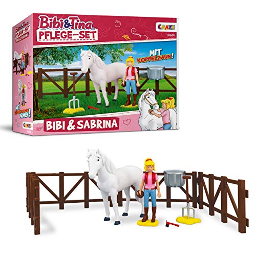 Craze Set Tina BIBI & Tina Pflege Pferdeset Pferdefiguren Spielfiguren Bibi und Pferd Sabrina inkl. Zubehör, Bibi & Sabrina 14608 von CRAZE