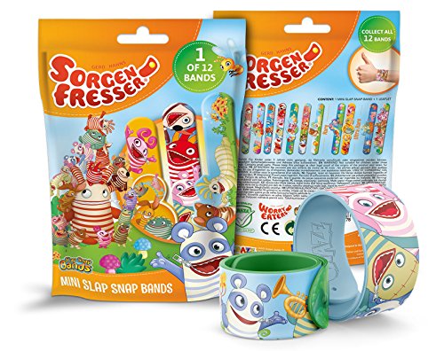 Craze Schnapparmband Slap SNAP Bands Schnapp Sorgenfresser Armband Armreif Kinderschmuck 56715, Buntes Klatscharmband, Kinder von Slap Snap Bands