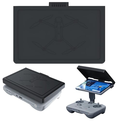 Craznick RC Pro 2 Controller Sonnenschutz – Displayschutzfolie Sonnenblende Sonnenschutzabdeckung Einstellbarer Winkel für DJI Mavic 4 Pro/Mini 4 Pro/Air 3/Air 3S Drohnen Fernbedienungs Zubehör Schwar von Craznick