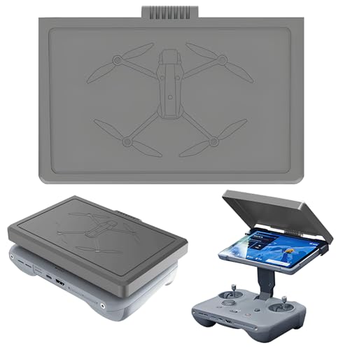 Craznick RC Pro 2 Controller Sonnenschutz – Displayschutzfolie Sonnenblende Sonnenschutzabdeckung Einstellbarer Winkel für DJI Mavic 4 Pro/Mini 4 Pro/Air 3/Air 3S Drohnen Fernbedienungs Zubehör Grau von Craznick