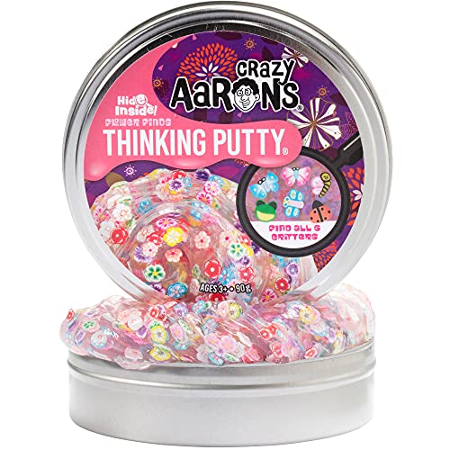 Crazy Aaron's Hide Inside Thinking Putty - Flower Finds (90.7 g) - Search for All The Hidden Pieces - Non-Toxic, Never Dries Out von Crazy Aaron's Thinking Putty