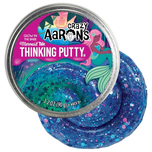 Crazy Aaron's Thinking Putty® Mermaid Tale Farbwechsel sensorischer Kitt für Kinder und Erwachsene in 10,2 cm Box, kreatives und lustiges Spielzeug zum Stressabbau, trocknet nicht aus Crazy Aaron's Thinking Putty® Mermaid Tale Farbwechsel sensorischer Kitt für Kinder und Erwachsene in 10,2 cm Box, kreatives und lustiges Spielzeug zum Stressabbau, trocknet nicht aus von Crazy Aaron's