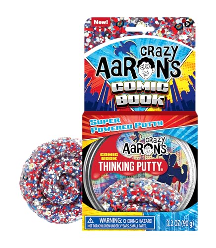 Crazy Aaron's Thinking Putty -Trendsetters Comic-Buch, sensorische Knete für Kinder und Erwachsene, in einer 10,2 cm großen Dose, kreativer und endloser Spaß, Stressabbau-Therapie-Spielzeug, trocknet Crazy Aaron's Thinking Putty -Trendsetters Comic-Buch, sensorische Knete für Kinder und Erwachsene, in einer 10,2 cm großen Dose, kreativer und endloser Spaß, Stressabbau-Therapie-Spielzeug, trocknet von Crazy Aaron's