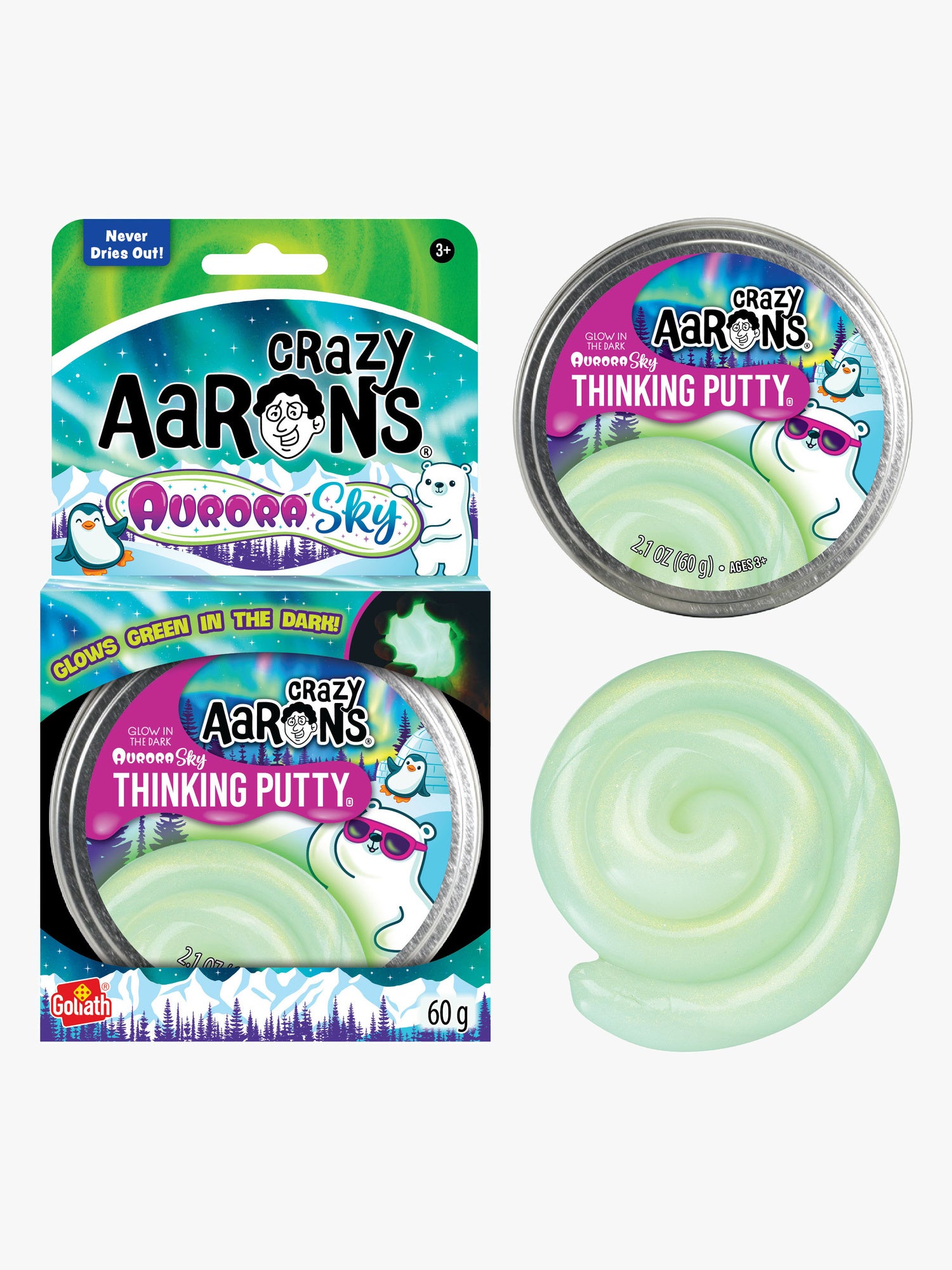 Crazy Aarons Thinking Putty Knete 60 g, Aurora Sky Crazy Aarons Thinking Putty Knete 60 g, Aurora Sky von Crazy Aaron