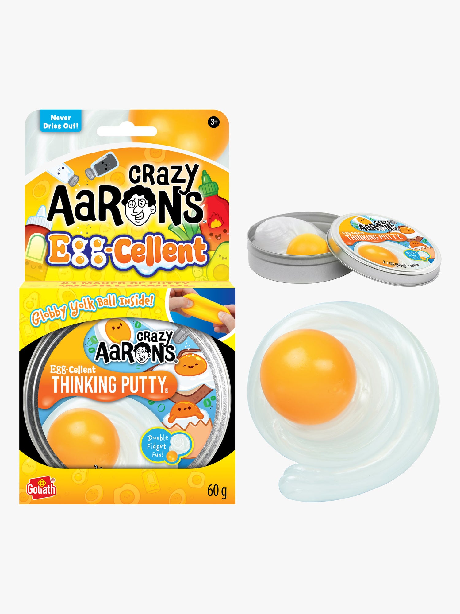 Crazy Aarons Thinking Putty Schleim 60 g, Egg-Cellent Crazy Aarons Thinking Putty Schleim 60 g, Egg-Cellent von Crazy Aaron