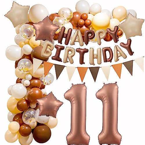 11. Luftballons Retro Braun, 11 Geburtstag Mädchen Junge, Geburtstagsdeko 11 Ballon Girlande, Deko 11. Geburtstag Kaffee Ballon Arch, 11 Jahr Beige Vintage Ballon Deko 11. Geburtstag Dekorationen 11. Luftballons Retro Braun, 11 Geburtstag Mädchen Junge, Geburtstagsdeko 11 Ballon Girlande, Deko 11. Geburtstag Kaffee Ballon Arch, 11 Jahr Beige Vintage Ballon Deko 11. Geburtstag Dekorationen von Crazy-M