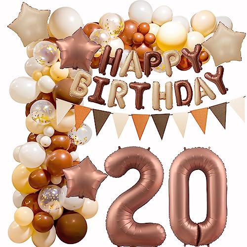 20. Luftballons Retro Braun, 20 Geburtstag Frauen Männer, Geburtstagsdeko 20 Ballon Girlande, Deko 20. Geburtstag Kaffee Ballon Arch, 20 Jahr Beige Vintage Ballon Deko 20. Geburtstag Dekorationen 20. Luftballons Retro Braun, 20 Geburtstag Frauen Männer, Geburtstagsdeko 20 Ballon Girlande, Deko 20. Geburtstag Kaffee Ballon Arch, 20 Jahr Beige Vintage Ballon Deko 20. Geburtstag Dekorationen von Crazy-M