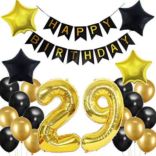 29. Geburtstag Dekoration, 29 Geburtstag Deko Schwarz und Gold, Geburtstagsdeko 29 Jahre Mann, 29 Jahre Geburtstagdeko Mann, Luftballon 29. Geburtstag Deko, 29. Party Luftballons 29. Geburtstag Dekoration, 29 Geburtstag Deko Schwarz und Gold, Geburtstagsdeko 29 Jahre Mann, 29 Jahre Geburtstagdeko Mann, Luftballon 29. Geburtstag Deko, 29. Party Luftballons von Crazy-M
