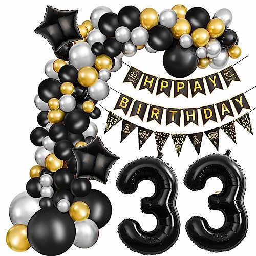33. Geburtstag Dekoration Frauen Deko 33. Geburtstag Mann Luftballon 33. Geburtstag Gold Schwarz Silber Geburtstag 33 Jahre Mann Ballon Girland 33 Geburtstag Frau Mann 33. Geburtstag Dekorationen 33. Geburtstag Dekoration Frauen Deko 33. Geburtstag Mann Luftballon 33. Geburtstag Gold Schwarz Silber Geburtstag 33 Jahre Mann Ballon Girland 33 Geburtstag Frau Mann 33. Geburtstag Dekorationen von Crazy-M