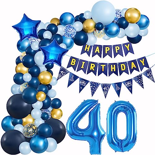 40 Geburtstag Deko Blau Geburtstagsdeko 40 Mann Luftballons Geburtstag Blau Gold Deko 40 Luftballon Girlande Blau 40 Jahr Geburtstagdeko Ballon Girlande Blau Gold Geburtstagsdeko 40. Dunkelblau von Crazy-M