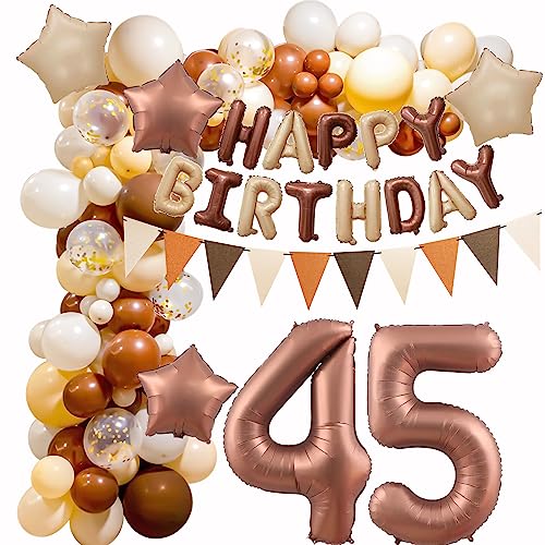 45. Luftballons Retro Braun, 45 Geburtstag Frauen Männer, Geburtstagsdeko 45 Ballon Girlande, Deko 45. Geburtstag Kaffee Ballon Arch, 45 Jahr Beige Vintage Ballon Deko 45. Geburtstag Dekorationen 45. Luftballons Retro Braun, 45 Geburtstag Frauen Männer, Geburtstagsdeko 45 Ballon Girlande, Deko 45. Geburtstag Kaffee Ballon Arch, 45 Jahr Beige Vintage Ballon Deko 45. Geburtstag Dekorationen von Crazy-M