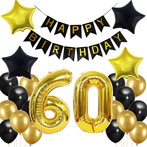 60. Geburtstag Dekoration, 60 Geburtstag Deko Schwarz und Gold, Geburtstagsdeko 60 Jahre Mann, 60 Jahre Geburtstagdeko Mann, Luftballon 60. Geburtstag Deko, 60. Party Luftballons 60. Geburtstag Dekoration, 60 Geburtstag Deko Schwarz und Gold, Geburtstagsdeko 60 Jahre Mann, 60 Jahre Geburtstagdeko Mann, Luftballon 60. Geburtstag Deko, 60. Party Luftballons von Crazy-M