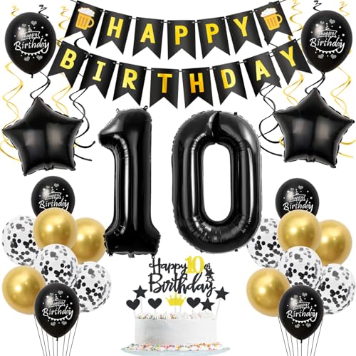 Deko 10. geburtstag junge mädchen luftballon 10 geburtstag mädchen deko geschenk für 10. geburtstag junge schwarz gold geburtstagsdeko 10 jahre mädchen ballon geburtstags tortendeko 10 junge Deko 10. geburtstag junge mädchen luftballon 10 geburtstag mädchen deko geschenk für 10. geburtstag junge schwarz gold geburtstagsdeko 10 jahre mädchen ballon geburtstags tortendeko 10 junge von Crazy-M