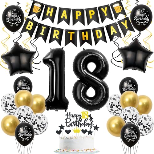 Deko 18. geburtstag junge mädchen luftballon 18 geburtstag mädchen deko geschenk für 18. geburtstag junge schwarz gold geburtstagsdeko 18 jahre mädchen ballon geburtstags tortendeko 18 junge Deko 18. geburtstag junge mädchen luftballon 18 geburtstag mädchen deko geschenk für 18. geburtstag junge schwarz gold geburtstagsdeko 18 jahre mädchen ballon geburtstags tortendeko 18 junge von Crazy-M