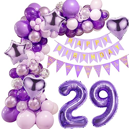 Lila 29 Geburtstag Deko Frauen, Ballon Girlanden 29 Geburtstag Dekoration, Lila Geburtstagsdeko 29 Frauen,Luftballons Girlande 29. Lila Deko,Frauen 29. Geburtstag Dekorationen Violett Lila 29 Geburtstag Deko Frauen, Ballon Girlanden 29 Geburtstag Dekoration, Lila Geburtstagsdeko 29 Frauen,Luftballons Girlande 29. Lila Deko,Frauen 29. Geburtstag Dekorationen Violett von Crazy-M