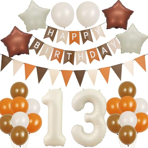 Luftballons 13 Geburtstag Mädchen Deko, Geburtstagsdeko 13 Jahre Mädchen Junge Ballon, Retro Kaffee Braun sand weiß Deko Ballon 13. geburtstag mädchen dekoration , 13 Geburtstag Luftballons 13 Geburtstag Mädchen Deko, Geburtstagsdeko 13 Jahre Mädchen Junge Ballon, Retro Kaffee Braun sand weiß Deko Ballon 13. geburtstag mädchen dekoration , 13 Geburtstag von Crazy-M