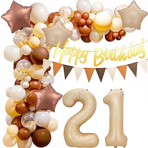 Retro 21 Geburtstag Deko,Geburtstagsdeko 21. Ballon Girlande, 21. Luftballons Retro Braun Deko,Deko 21. Geburtstag Luftballon Beige Girlande,21 Geburtstag Frauen Männer Kaffee Ballon Arch Retro 21 Geburtstag Deko,Geburtstagsdeko 21. Ballon Girlande, 21. Luftballons Retro Braun Deko,Deko 21. Geburtstag Luftballon Beige Girlande,21 Geburtstag Frauen Männer Kaffee Ballon Arch von Crazy-M