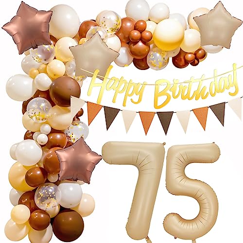 Retro 75 Geburtstag Deko,Geburtstagsdeko 75. Ballon Girlande, 75. Luftballons Retro Braun Deko,Deko 75. Geburtstag Luftballon Beige Girlande,75 Geburtstag Frauen Männer Kaffee Ballon Arch Retro 75 Geburtstag Deko,Geburtstagsdeko 75. Ballon Girlande, 75. Luftballons Retro Braun Deko,Deko 75. Geburtstag Luftballon Beige Girlande,75 Geburtstag Frauen Männer Kaffee Ballon Arch von Crazy-M