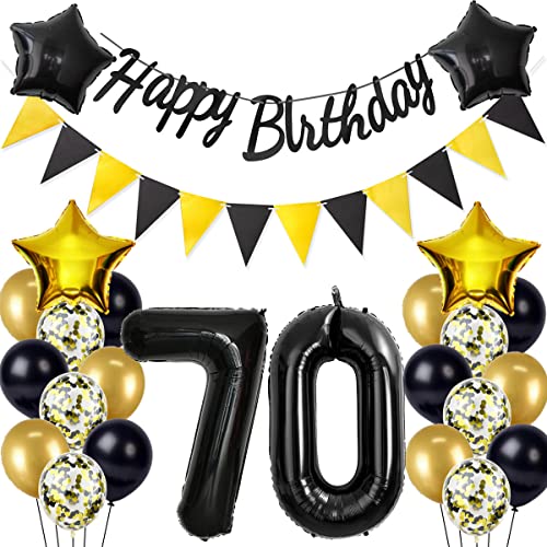 Schwarz/Gold luftballons 70.geburtstag deko für mann frauen,geburtstagsdeko 70 jahre mann frau,folienballon 70 jahre geburtstag dekoration mann happy birthday für 70 geburtstag männer mann deko(70) Schwarz/Gold luftballons 70.geburtstag deko für mann frauen,geburtstagsdeko 70 jahre mann frau,folienballon 70 jahre geburtstag dekoration mann happy birthday für 70 geburtstag männer mann deko(70) von Crazy-M