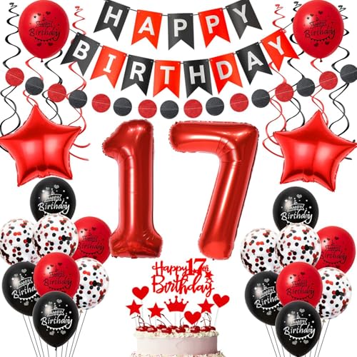 luftballon 17 Geburtstag Deko Mädchen, Geburtstagsdeko 17 jahre Mädchen ballon,Schwarz Rot Deko 17. Geburtstag Mädchen ballon Tortendeko 17 Geburtstag Mädchen Schwarz 17 Geburtstag Dekoration Rot luftballon 17 Geburtstag Deko Mädchen, Geburtstagsdeko 17 jahre Mädchen ballon,Schwarz Rot Deko 17. Geburtstag Mädchen ballon Tortendeko 17 Geburtstag Mädchen Schwarz 17 Geburtstag Dekoration Rot von Crazy-M