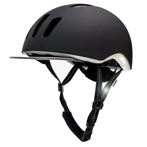 Crazy Safety Metro Fahrradhelm | Trekking,City & Rennradhelme | Fahrradhelm für Fahrrad,City-Rad und E-Bike | Fahrradhelm Damen Herren | Fahrradhelm verstellbar und mit Abnehmbarer Blende (Schwarz) von Crazy Safety