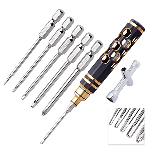 CrazyHobby 5-in-1-Sechskant-Schraubendreher-Set, 1,27/1,5/2,0/2,5 mm, Sechskantschlüssel und Kreuzschlitz-Reparaturwerkzeuge für RC Auto Traxxas Arrma Axial Redcat Tamiya Helikopter CrazyHobby 5-in-1-Sechskant-Schraubendreher-Set, 1,27/1,5/2,0/2,5 mm, Sechskantschlüssel und Kreuzschlitz-Reparaturwerkzeuge für RC Auto Traxxas Arrma Axial Redcat Tamiya Helikopter von CrazyHobby
