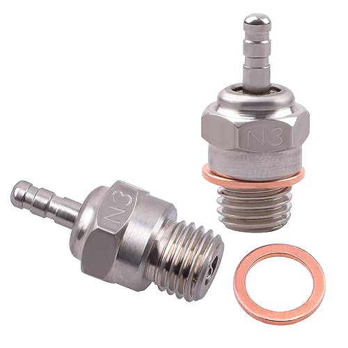 CrazyHobby 70117 Hot Glow Plug No.3 N3 RC Glühkerzen ersetzen OS 8 für Traxxas Redcat HPI HSP Kyosho 1/8 1/10 Nitro Motorteile (2 Stück) von CrazyHobby