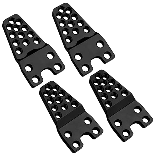 CrazyHobby CNC Metall RC Auto Stoßdämpfer Halterung Höhenwinkel Ständer für TRX4 Axial SCX10 & SCX10 II 90046 D90 D110 RC Crawler Car (Schwarz) von CrazyHobby