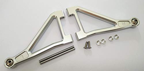 2X CNC Aluminum Suspension Upper Arms L&R Silver for UDR 1/7 Unlimited Desert Racer 8531 Traxxass von CrazyRacer