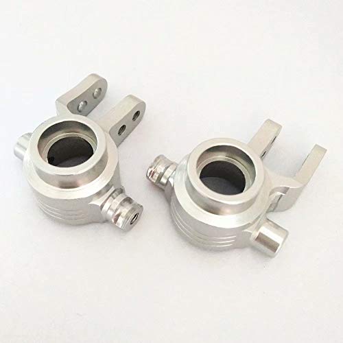 2pcs Aluminum Front Steering Blocks Axle Carrier Silver for Traxxas 1/10 Slash 4X4 Stampede 4X4 Rustler 4x4 6837 von CrazyRacer