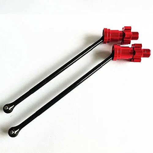 Aluminum Adaptor + Harden Steel Driveshaft Red for Traxxas 1/5 X-MAXX 8S 7750X 7768 7756 von CrazyRacer