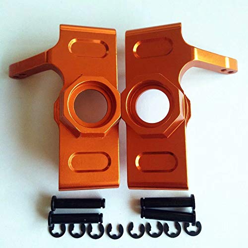 CrazyRacer 2pcs Aluminum Axle Carriers Knuckle Arm Orange for 1/8 RC HPI Savage X XL 21 25 SS 4.6 5.9 Flux 85048 von CrazyRacer