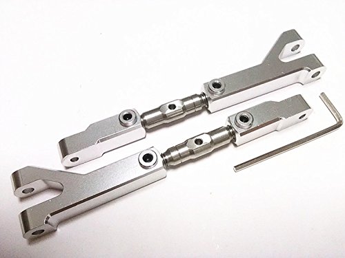 CrazyRacer 45# Steel Adjustable Upper Arm with Aluminum Ends (2pcs) Silver for HPII Savage X XL 4.6 5.9 Flux HP SS 85066 85067 von EPTNNASO