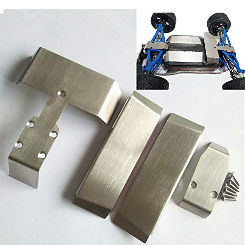 CrazyRacer 4pcs Stainless Steel Skid Plate Protector 4pcs for 1/16 Mini E Revo Summit Slash VXL von EPTNNASO