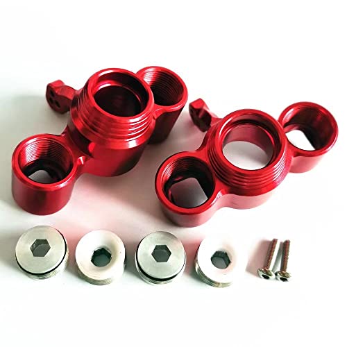 CrazyRacer Aluminum Front Axle Carrier Steering Block Red for Arrma 1/8 Kraton Outcast Notorious 6S AR330403 AR330505 von EPTNNASO