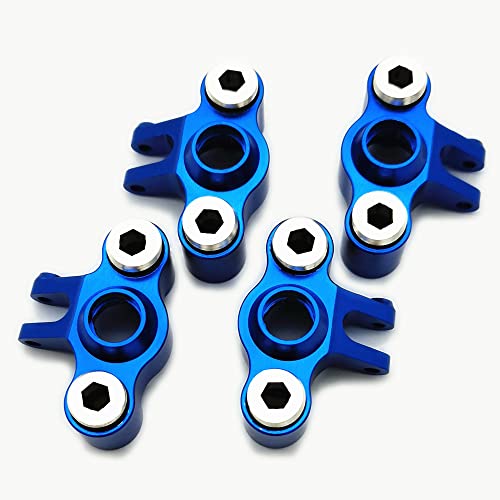 CrazyRacer Aluminum Front & Rear Knuckle Arm Blue for 1/16 Mini E REVO Summit Slash Rally - 4PCS Set von EPTNNASO