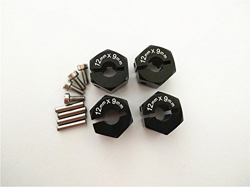Aluminum Hex Adapter 12MM Diameter 9MM Thickness 1.7MM Pins-4PCS Set for H-P-I Savage Xs Flux Black von EPTNNASO