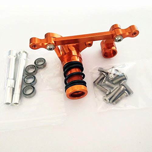 CrazyRacer Aluminum Steering Assembly Servo Saver Orange Fits HPI Savage 4.6 5.9 Flux X XL 85058 von CrazyRacer