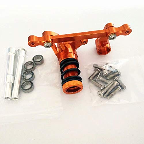 CrazyRacer Aluminum Steering Assembly Servo Saver Orange Fits HPI Savage 4.6 5.9 Flux X XL 85058 von EPTNNASO