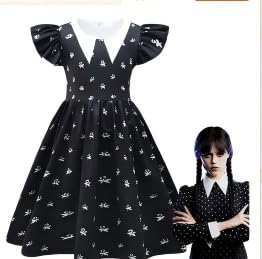 Crazycos Halloween Kostümkleid für Mädchen, Schwarzes Kleid Rüschenärmel Welttag des Buches Kostüm Halloween Partykleid Crazycos Halloween Kostümkleid für Mädchen, Schwarzes Kleid Rüschenärmel Welttag des Buches Kostüm Halloween Partykleid von Crazycos