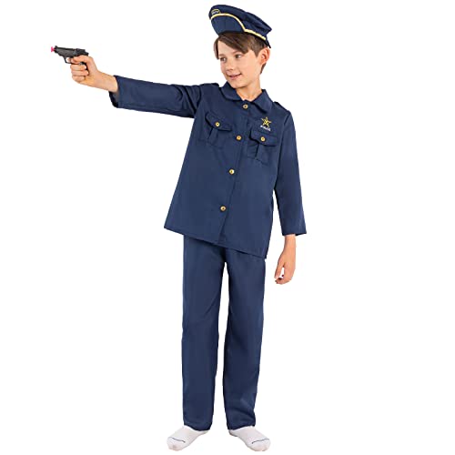 Crazycos Polizei Kostüm Kinder Zubehör, Ausgefallene Polizei Verkleidung Kostüme Sets, Polizeikostüm Ausrüstung, Geeignet für Rollenspiele Halloween Weihnachten-XS Crazycos Polizei Kostüm Kinder Zubehör, Ausgefallene Polizei Verkleidung Kostüme Sets, Polizeikostüm Ausrüstung, Geeignet für Rollenspiele Halloween Weihnachten-XS von Crazycos