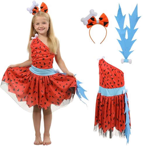Crazycos Stone Age Costume Girls Caveman Appliques Kid Baby Girls Historical Toddler Boys Girls Caveman Prehistoric Cave Stone von Crazycos